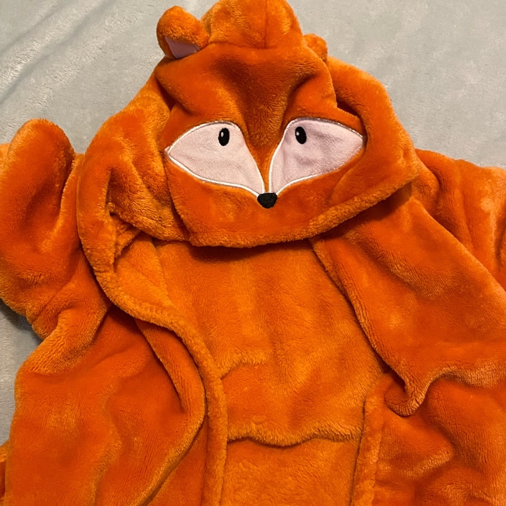 Infant fox bath robe